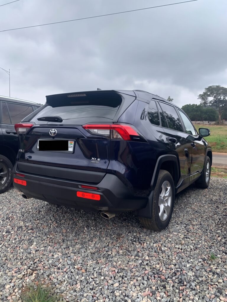 Blue Black Toyota Rav4 Back